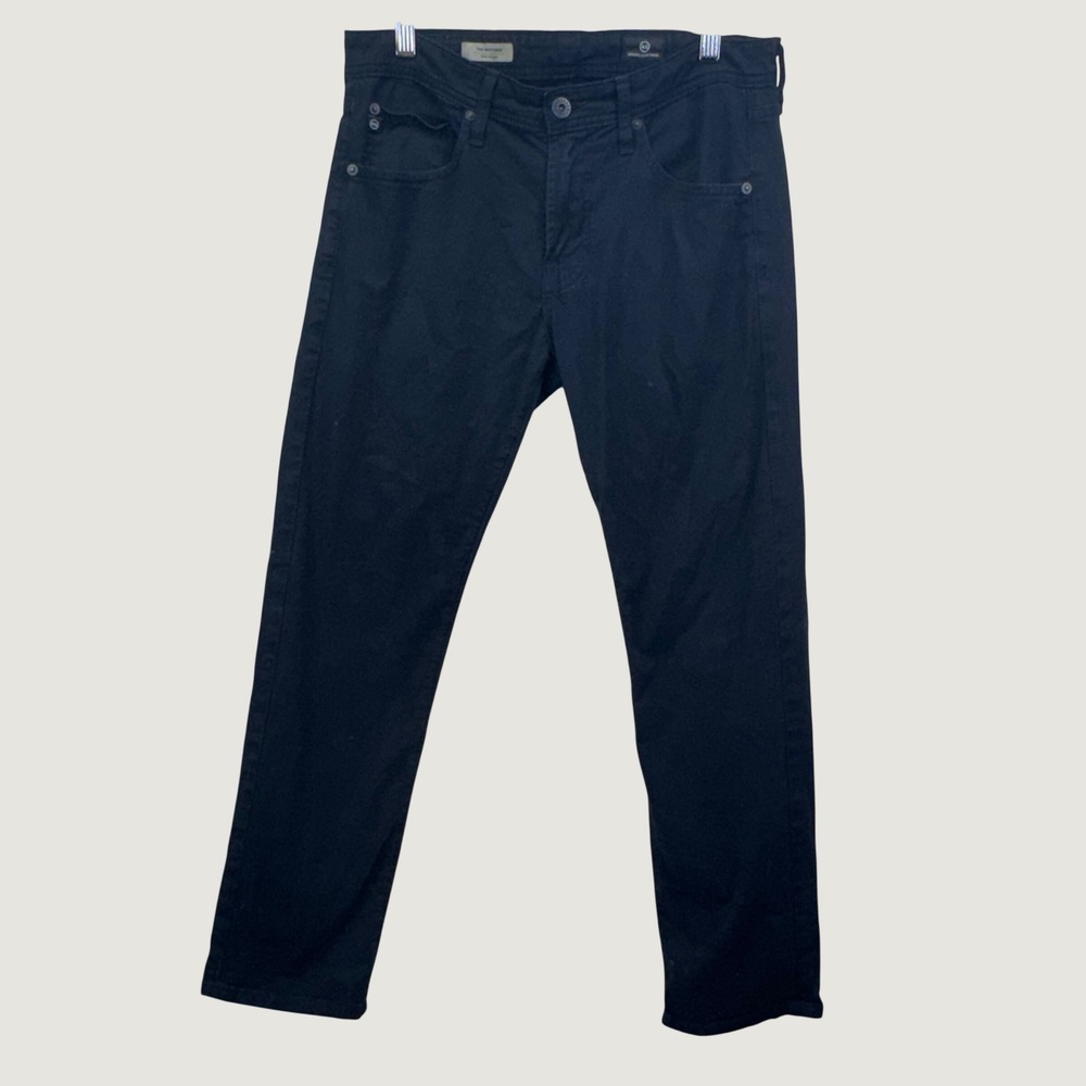 AG Adriano Goldschmied Mens The Matchbox Slim Straight Black Jeans Size 30